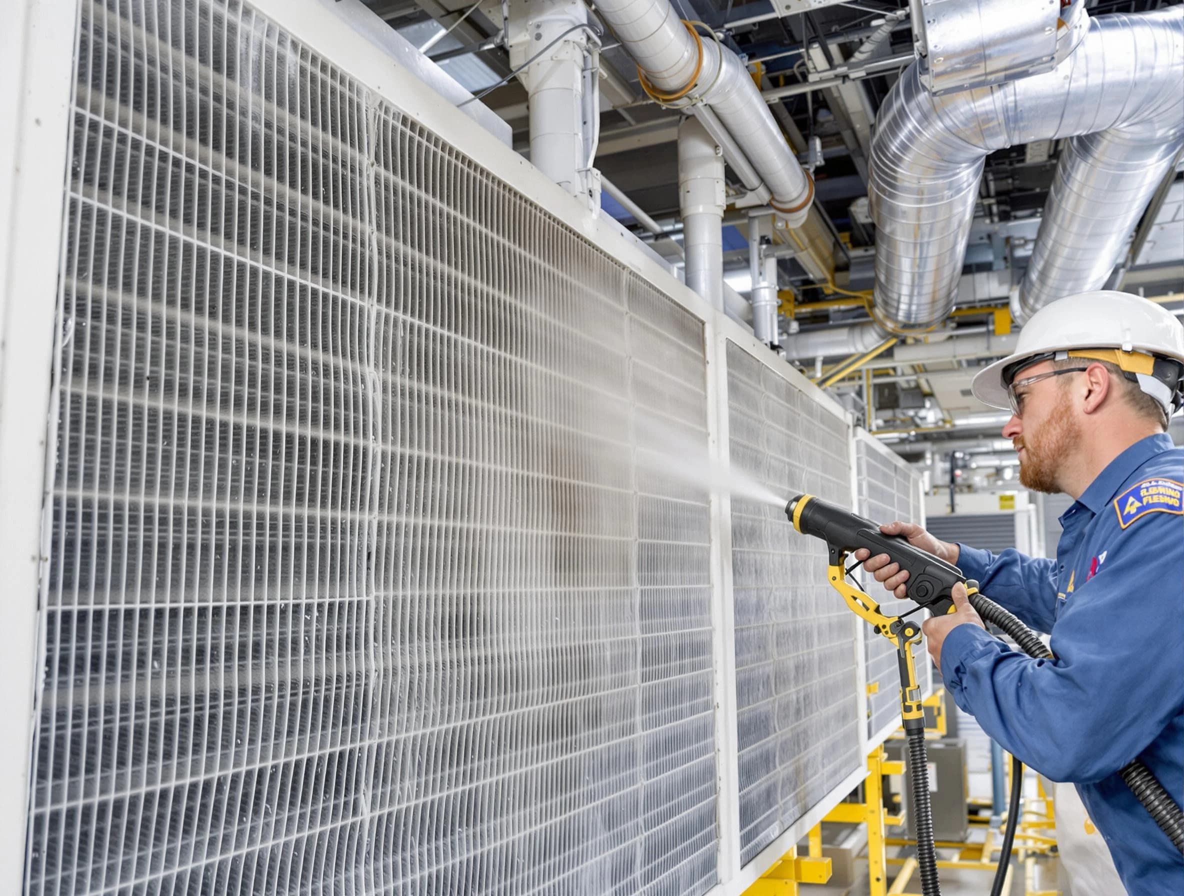 Professional commercial coil cleaning by West Bountiful Air Duct Cleaning in West Bountiful