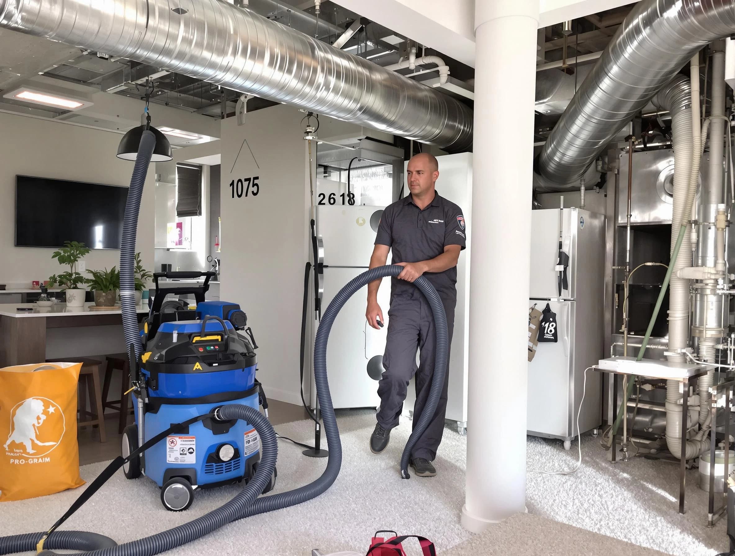 West Bountiful Air Duct Cleaning expert performing detailed indoor duct cleaning for improved air quality in West Bountiful