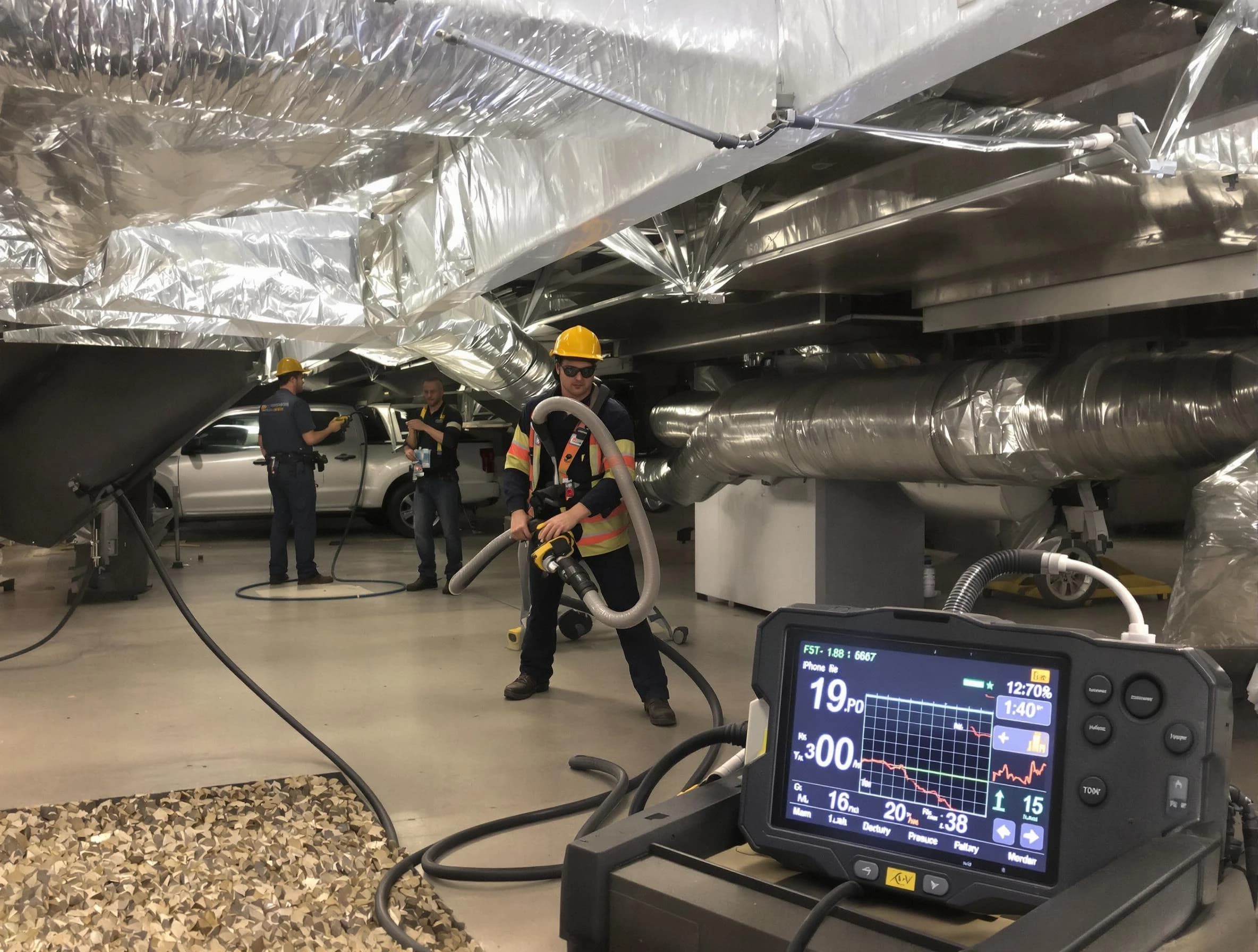 Professional negative pressure duct cleaning by West Bountiful Air Duct Cleaning in West Bountiful