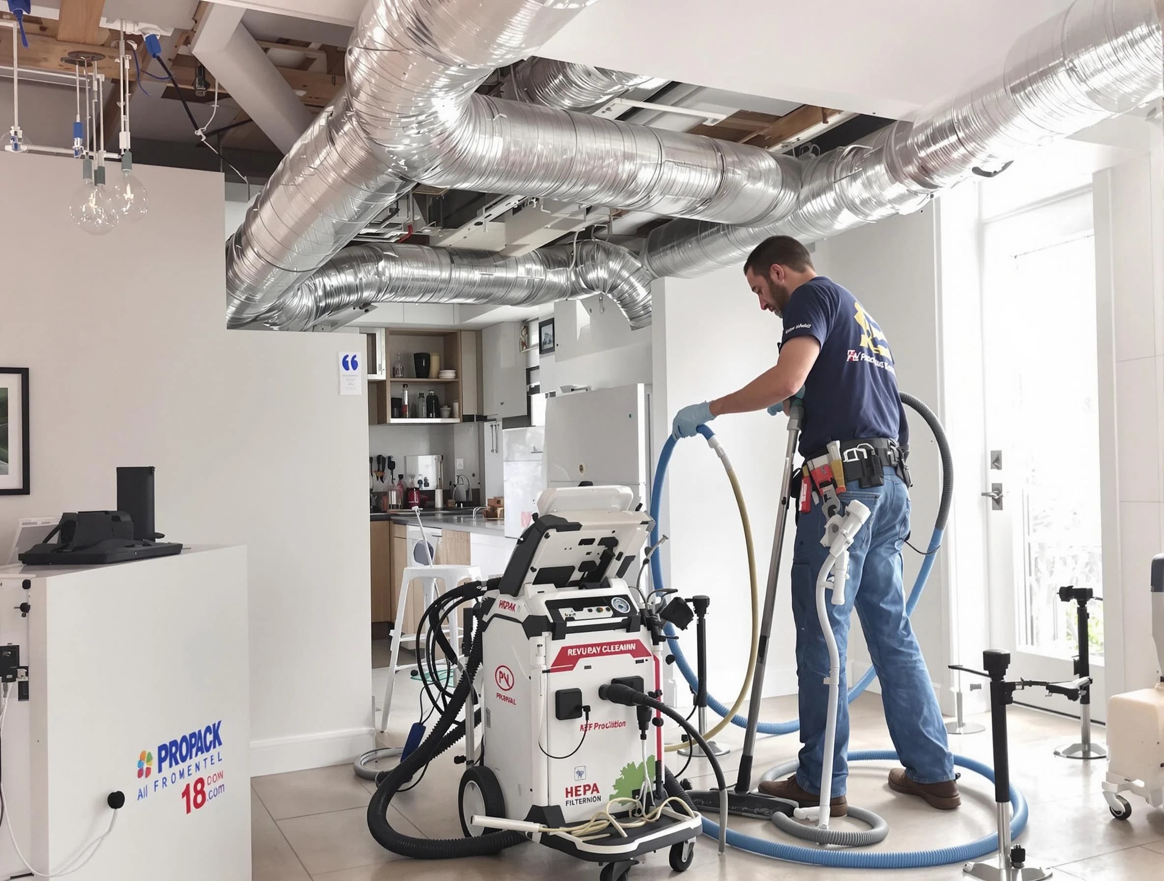 West Bountiful Air Duct Cleaning technician performing advanced pure duct cleaning with specialized equipment in West Bountiful