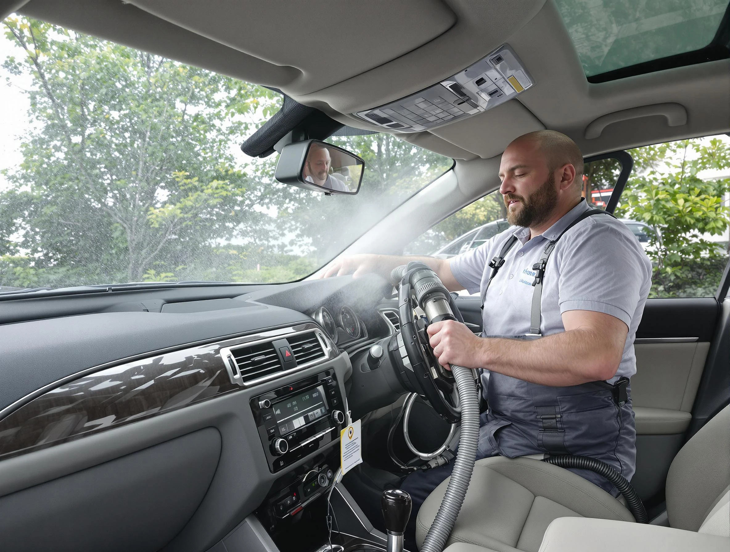 West Bountiful Air Duct Cleaning specialist performing professional car duct cleaning in West Bountiful