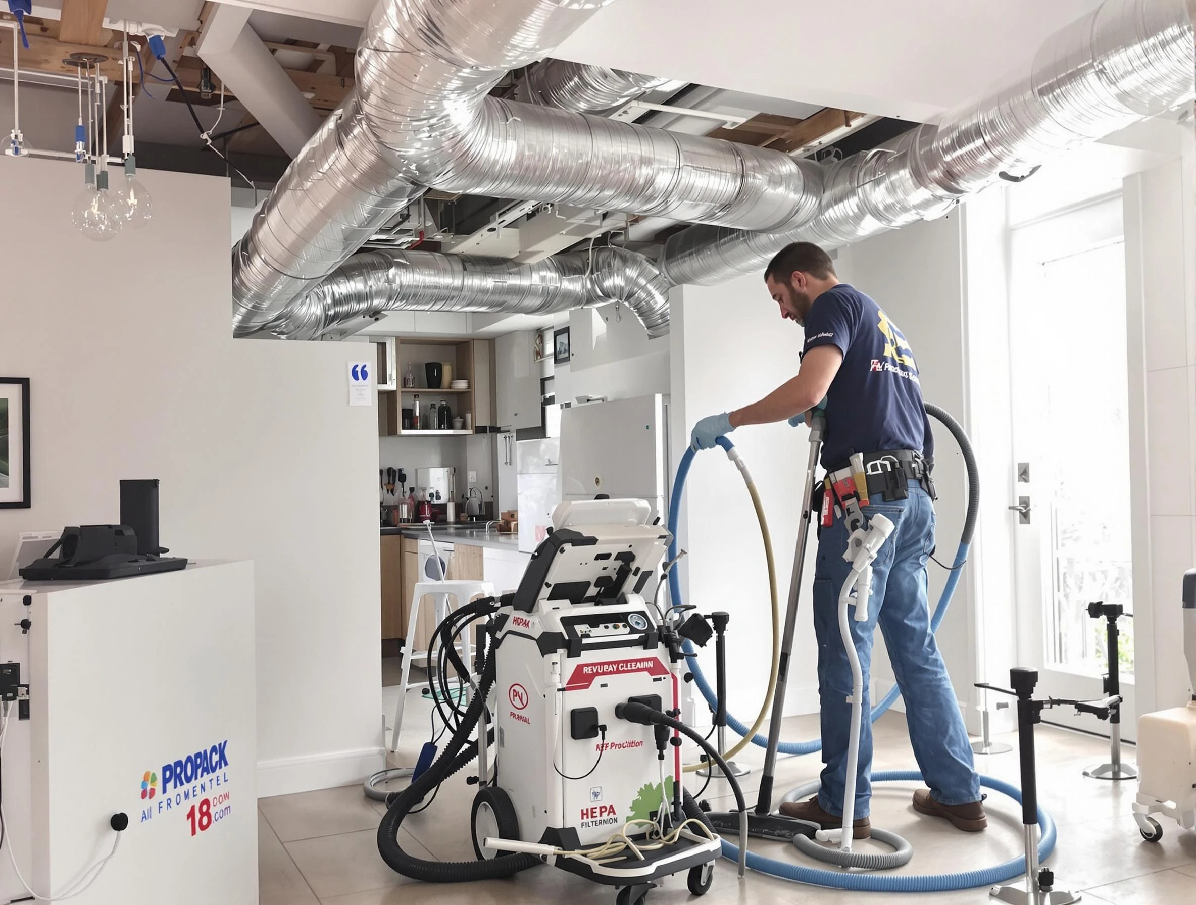 West Bountiful Air Duct Cleaning technician performing advanced pure duct cleaning with specialized equipment in West Bountiful