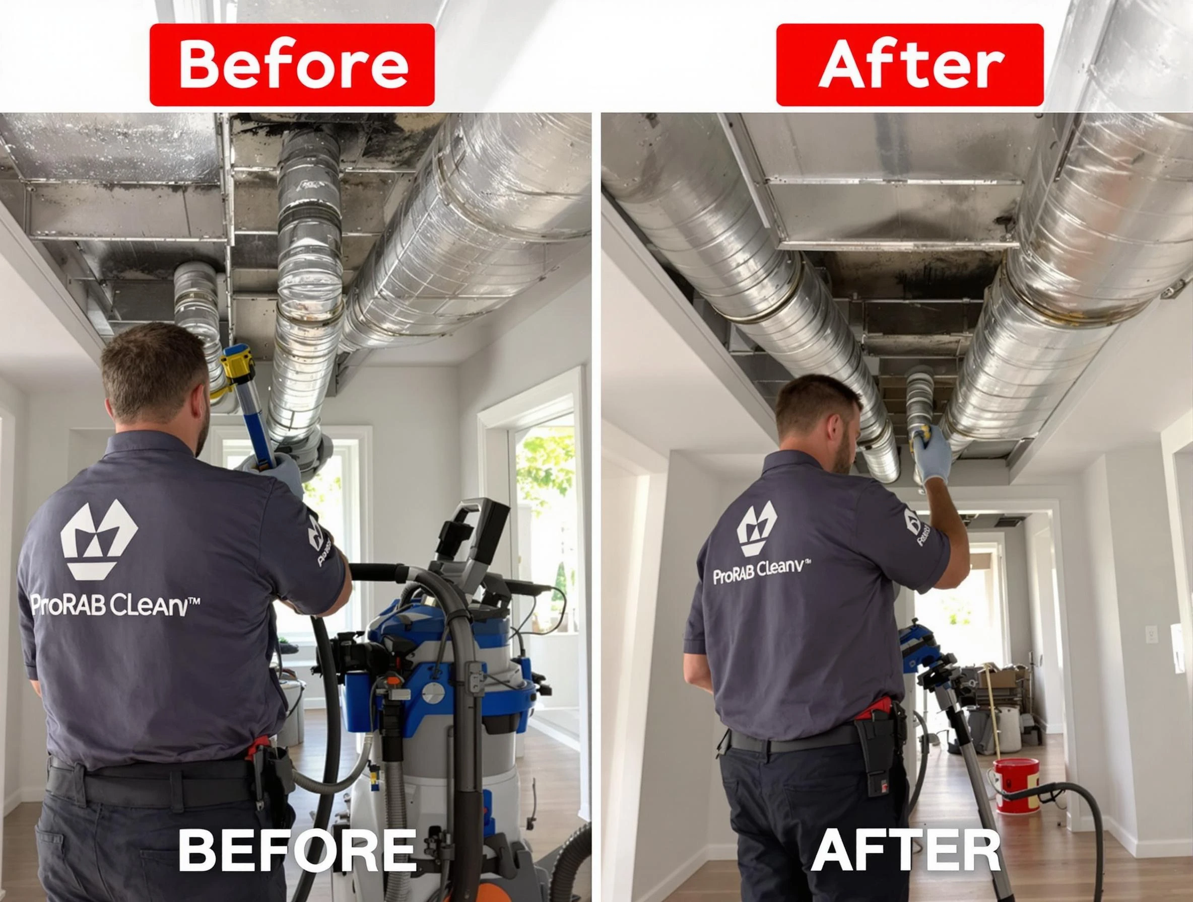 West Bountiful Air Duct Cleaning expert performing thorough residential duct cleaning in a West Bountiful home
